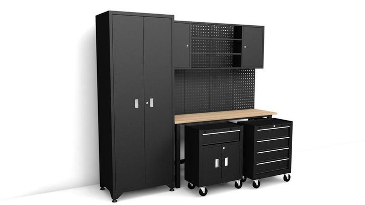 TM premium modulair werkplaatssysteem, 6-delig, matzwart, Auto diversen, Autogereedschap, Verzenden