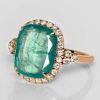 Zonder Minimumprijs - Ring - 14 karaat Roségoud, IGI 5.80ct, Nieuw