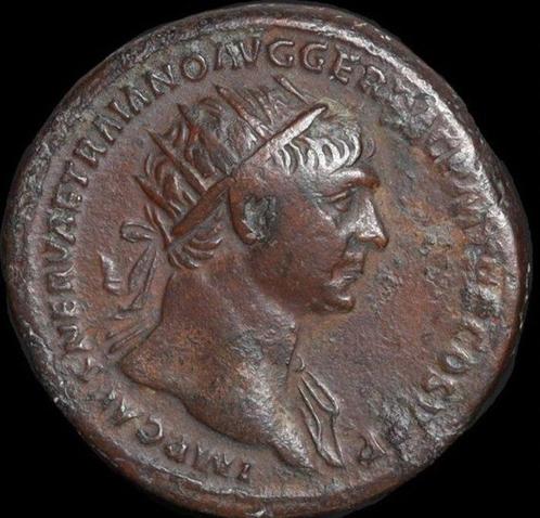 Empire romain. Trajan (98-117 apr. J.-C.). Dupondius - S P Q, Postzegels en Munten, Munten | Europa | Niet-Euromunten