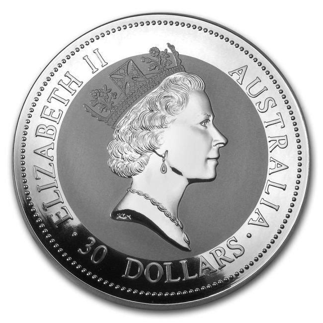 Australië. 1995 1 Kilo $30 AUD Australian Silver Kookaburra, Postzegels en Munten, Edelmetalen en Baren