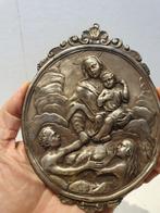 La Vierge à lEnfant - Plaquette - Argent 800, Antiek en Kunst