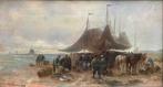 Marinus A. Van Straten (1808-1863) - Unloading the fishing, Antiquités & Art
