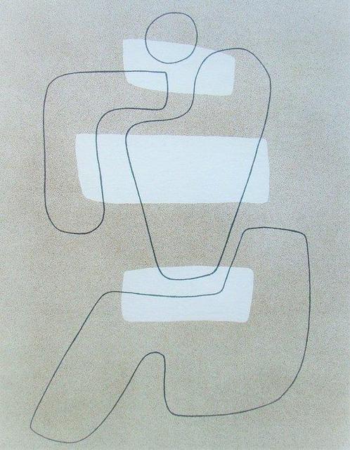 Willi Baumeister ( 1889 - 1955 ) - Linienfigur mit hellen, Antiquités & Art, Antiquités | Autres Antiquités