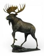 Signed - Sculpture, Majestic Moose - 26 cm - Bronze