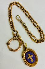 Zonder Minimumprijs - Medaillon Verguld - Zakhorlogeketting