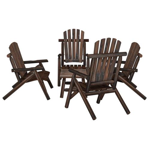 vidaXL 5-delige Loungeset massief vurenhout, Tuin en Terras, Tuinsets en Loungesets, Loungeset, Nieuw, Verzenden