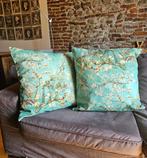 Set van 2 watergroene Van Gogh Art Nouveau kussens, gevuld -, Antiek en Kunst