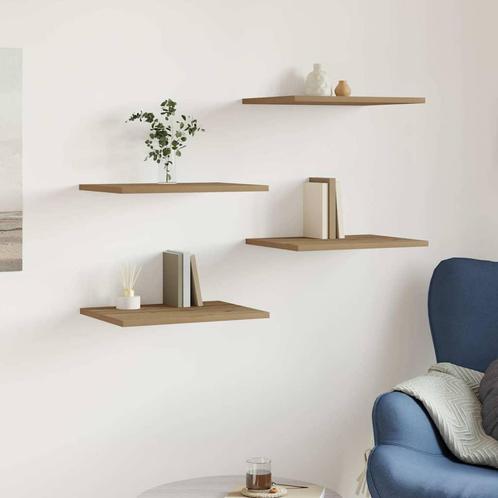 vidaXL Wandschappen 4 st 40x30x1,5 cm bewerkt hout, Huis en Inrichting, Woonaccessoires | Wandplanken en Boekenplanken, Nieuw