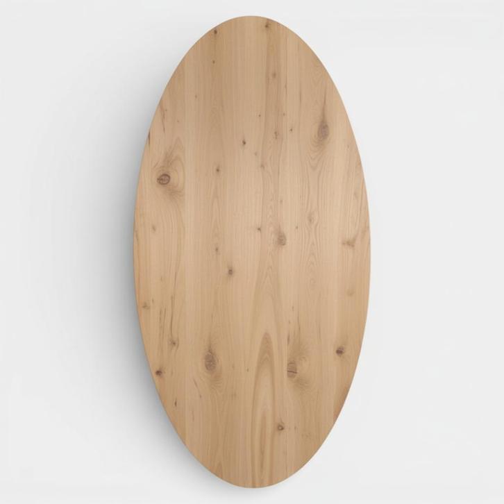 Tafelblad Ovaal Eikenhout 220x110, Huis en Inrichting, Tafels | Eettafels