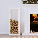 vidaXL Haardhoutrek 41x25x100 cm massief grenenhout wit, Verzenden