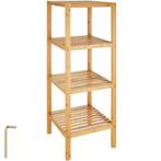 tectake Bambus rek 4 etages 33x33x97 cm - bruin, Huis en Inrichting, Verzenden, Nieuw