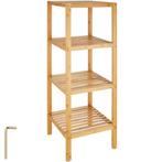 Houten rek 4 etages van bamboe 33x33x97 cm - bruin, Verzenden