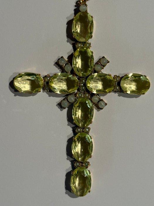 Kruis - Uraniumglas - 2000-2010 - Uranium glas, Antiek en Kunst, Antiek | Boeken en Manuscripten