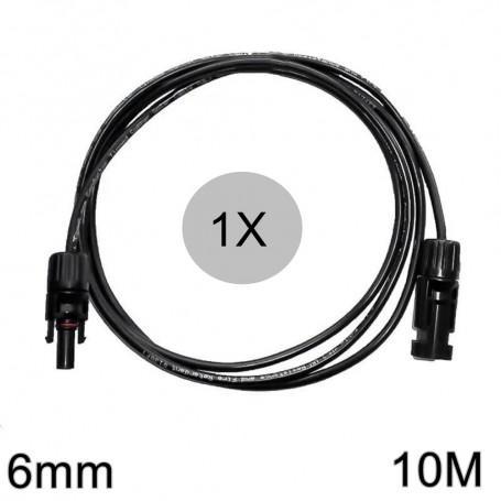 6mm MC4 verlengkabel zwart 1-20 Meter 10 Meter, Doe-het-zelf en Bouw, Zonnepanelen en Toebehoren, Nieuw, Verzenden
