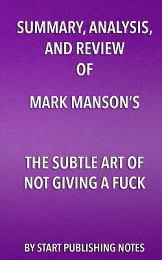 Summary, Analysis, and Review of Mark Mansons the Subtle, Boeken, Taal | Engels, Zo goed als nieuw, Verzenden