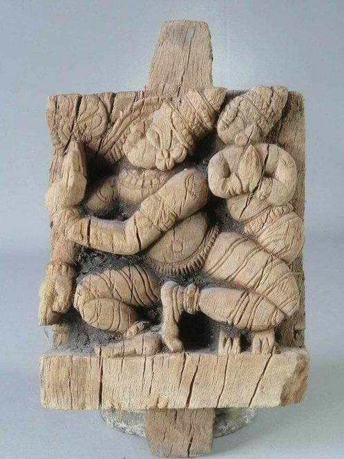 Panneau sculpté de char - Bois - Inde - 19ème- debut 20ème, Antiek en Kunst, Kunst | Niet-Westerse kunst
