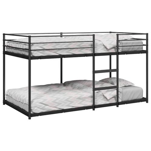 vidaXL Stapelbed zonder matras 90x190 cm staal zwart, Huis en Inrichting, Slaapkamer | Bedden, Nieuw, Verzenden