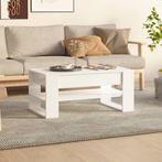 vidaXL Salontafel 102x55x45 cm bewerkt hout hoogglans wit, Huis en Inrichting, Tafels | Salontafels, Verzenden, Nieuw
