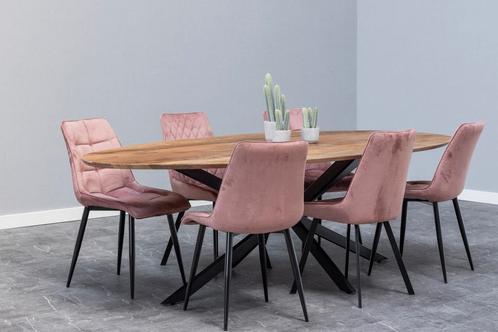 Mangohouten Eettafel Ovaal Julia 260x120 cm (2,5 cm), Huis en Inrichting, Tafels | Eettafels, 100 tot 150 cm, 200 cm of meer, Ovaal
