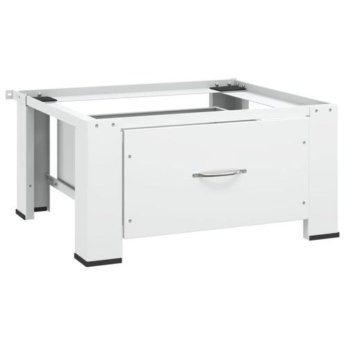 vidaXL Socle pour machine à laver avec tiroir Blanc, Electroménager, Lave-linge, Neuf, Envoi