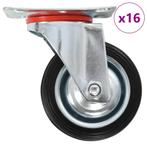 vidaXL 16 st Zwenkwielen 75 mm, Verzenden, Nieuw
