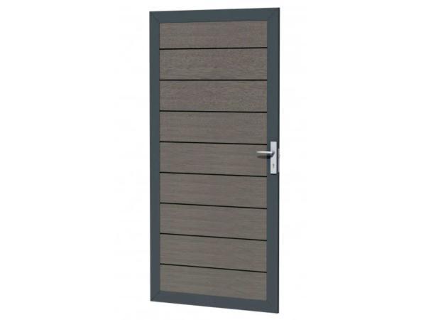 Veiling - Composiet tuindeur - grijs - 183x93 cm, Tuin en Terras, Schuttingen