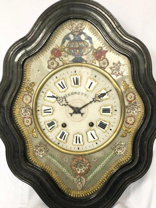 Ossenoog klok - Negrotti Napoleon III Bois, Albatre -, Antiek en Kunst, Antiek | Klokken