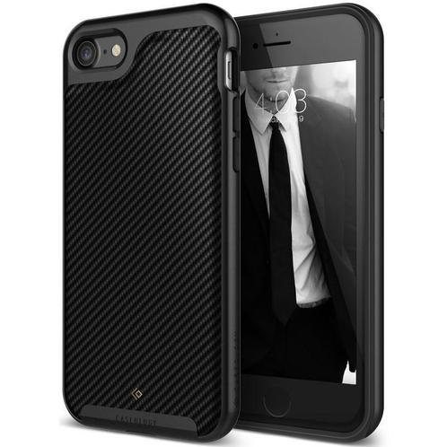 Caseology Envoy Series iPhone 8 / 7 Matte Carbon Fiber Black, Telecommunicatie, Mobiele telefoons | Hoesjes en Screenprotectors | Apple iPhone