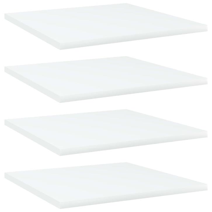 vidaXL Wandschappen 4 st 40x40x1,5 cm bewerkt hout wit, Huis en Inrichting, Woonaccessoires | Wandplanken en Boekenplanken, Nieuw