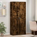 vidaXL Hoge kast 80x35x180 cm bewerkt hout gerookt, Huis en Inrichting, Verzenden, Nieuw