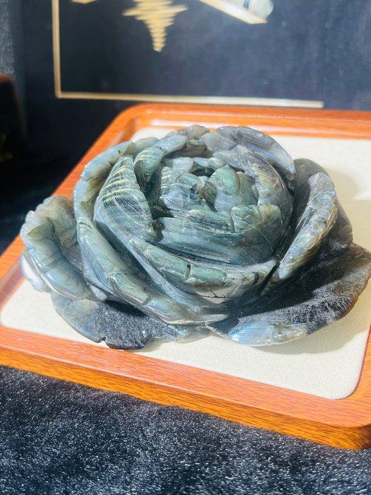 Labradorietlotusbeeld met iriserende gloed met de hand, Collections, Minéraux & Fossiles