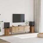 vidaXL Speakerstandaards 2 st 30x30x40 cm hout artisanaal, Audio, Tv en Foto, Verzenden, Nieuw