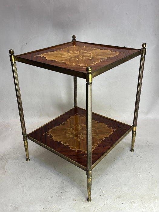 Table dappoint - Bois, Laiton - Étagère et petite table., Antiquités & Art, Antiquités | Autres Antiquités