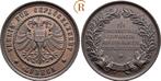 Brons medaille von W Mayer Stuttgart 1879 Luebeck Stadt:, Timbres & Monnaies, Pièces & Médailles, Verzenden