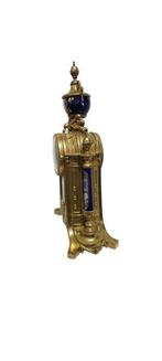 Pendule Boulle - boulle Style Empire Laiton, Porcelaine -