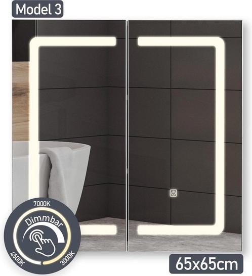 Aquamarin Badkamerspiegel met LED Verlichting - Medicijnkast, Huis en Inrichting, Overige Huis en Inrichting, Verzenden