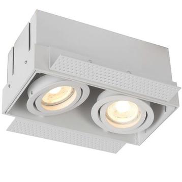 Lucide Trimless - Cardan inbouwspot 2x GU10 wit, Verzenden