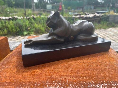 Decoux - sculptuur, Milo - Cat - 12 cm - Marmer, Antiek en Kunst, Curiosa en Brocante