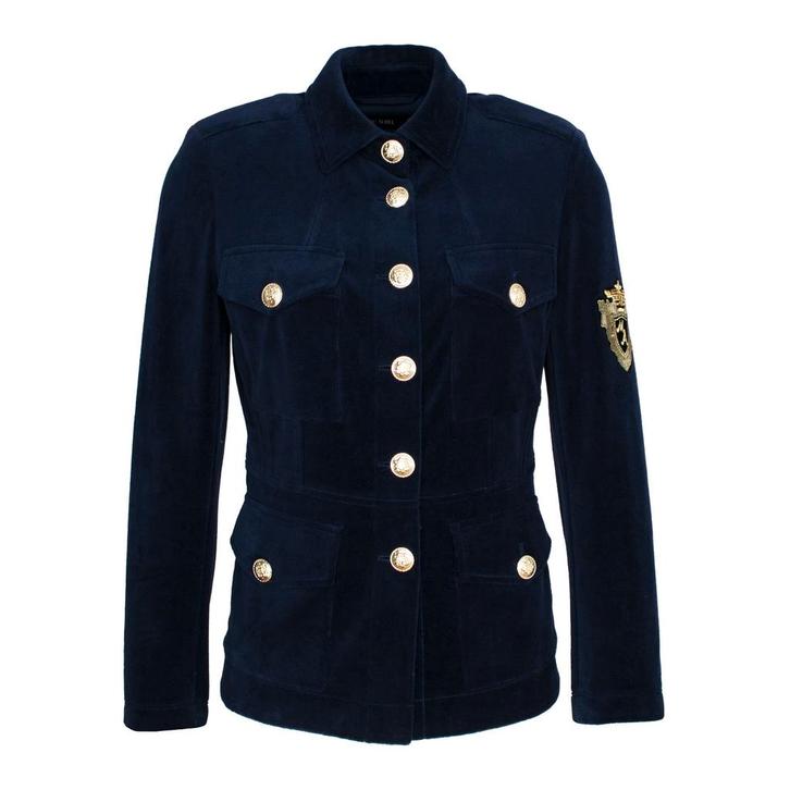 Marc Aurel • donkerblauw fluweel jasje • 36, Kleding | Dames, Truien en Vesten, Blauw, Nieuw, Maat 36 (S), Verzenden