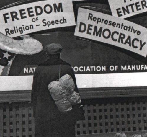 John Vachon - National Association of Manufacturers sign,, Antiek en Kunst, Kunst | Schilderijen | Modern
