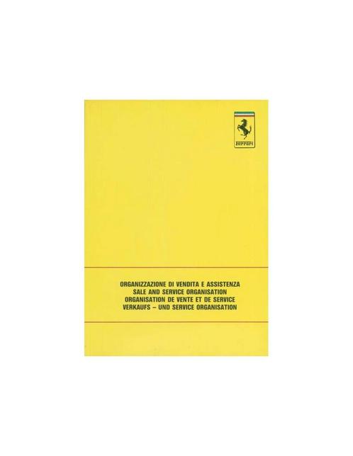 1988 FERRARI VERKOOP & SERIVCE ORGANISATIE HANDBOEK 510/88, Auto diversen, Handleidingen en Instructieboekjes