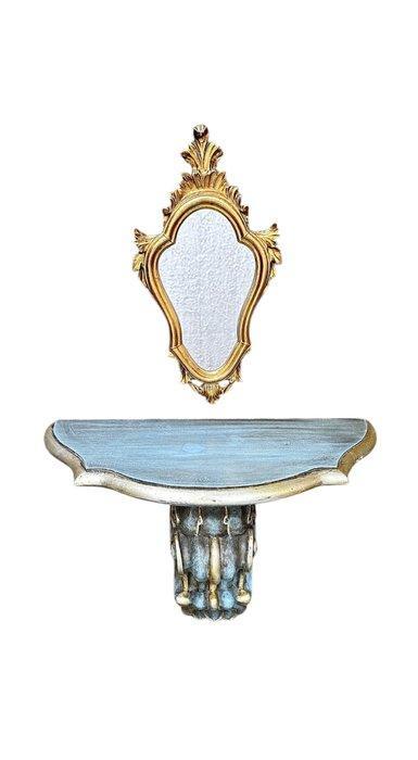 Wandtafel - rococo - Hout - Console/nachtkastje paar, Antiek en Kunst, Antiek | Overige Antiek