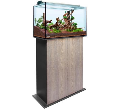Aquatank 82x40x50cm aquarium + meubel silver oak, Dieren en Toebehoren, Vissen | Aquaria en Toebehoren, Leeg aquarium, Nieuw, Ophalen of Verzenden