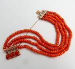 Armband - 14 karaat Geel goud Bloedkoraal, Handtassen en Accessoires, Nieuw