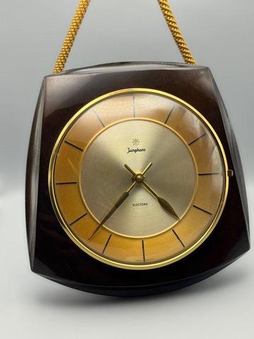 Wanduhr - Junghans Electora - Mid-century modern okkernoot -