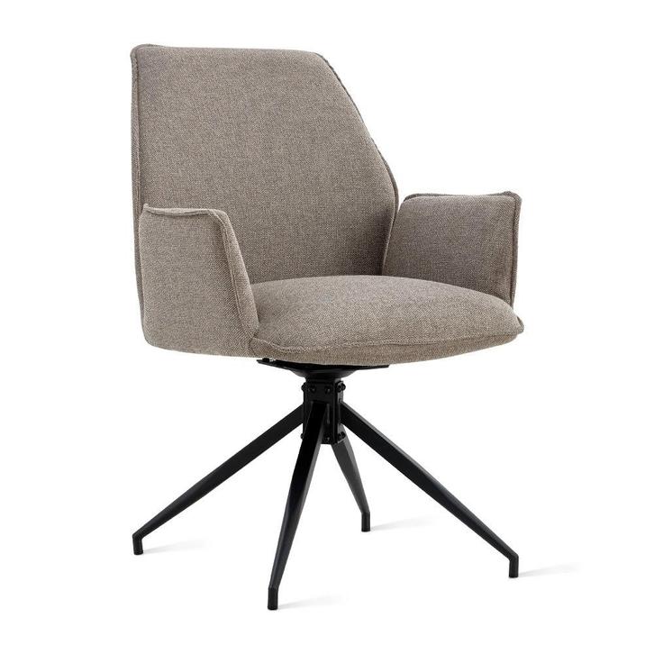 2dekans | Giga Meubel Eetkamerstoel Jill Linnen Taupe, Huis en Inrichting, Stoelen, Ophalen of Verzenden