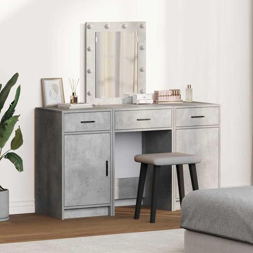 vidaXL Kaptafel met lade 3 pcs Grijs 50 x 41 x 135 cm, Huis en Inrichting, Tafels | Kaptafels, Nieuw, Verzenden