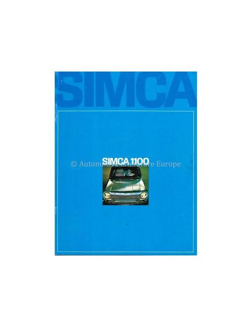 1968 SIMCA 1100 BROCHURE NEDERLANDS, Livres, Autos | Brochures & Magazines, Enlèvement ou Envoi