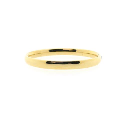 Gouden slavenarmband | Ø 61 mm (tijdloos sieraad), Handtassen en Accessoires, Armbanden, Overige kleuren, Gebruikt, Goud, Ophalen of Verzenden