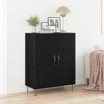 vidaXL Dressoir Zwart eiken 69.5 x 34 x 90 cm Bewerkt hout, Verzenden, Nieuw